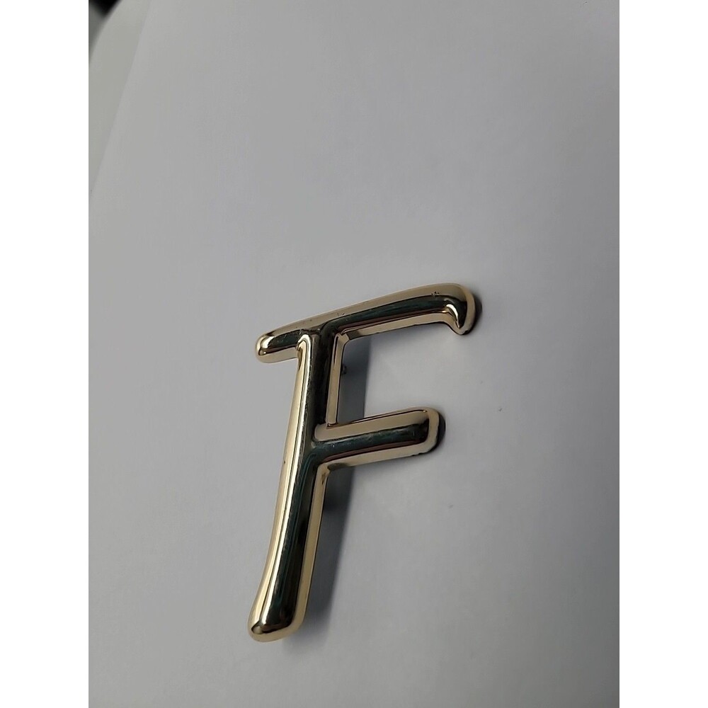 Vintage Gold‎ Tone Letter F Initial Pendant Charm Minimalist Alphabet Jewelry
